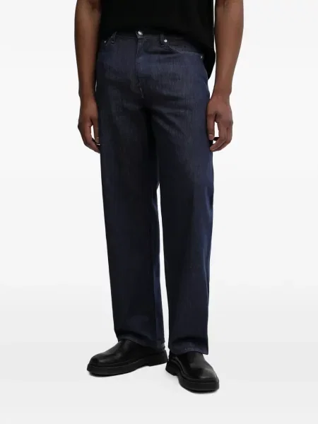 Blugi drepți Guess albastru