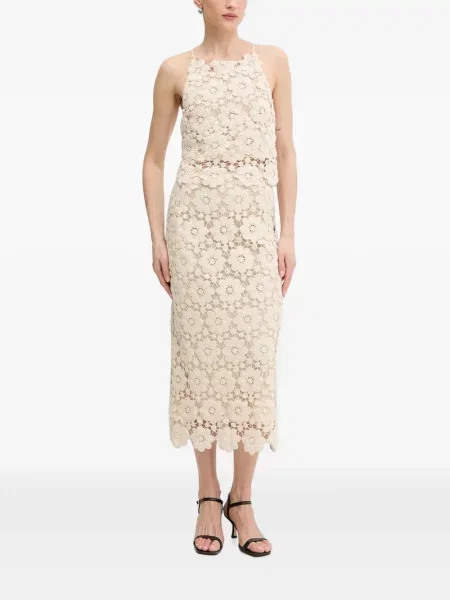 Fustă midi Bardot cu model floral