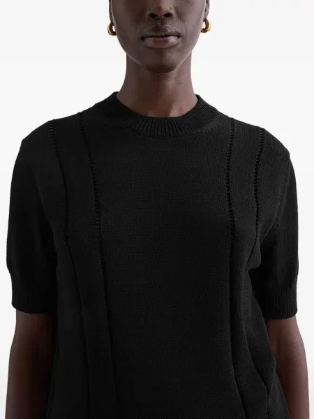 Tricou Jil Sander tricotate negru