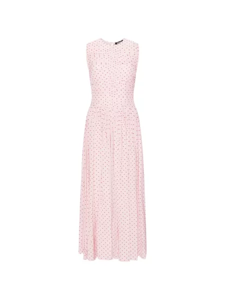 Rochie maxi Rotate Birger Christensen cu volane roz