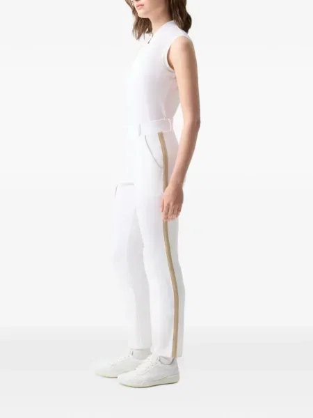 Pantaloni Bogner cu dungi alergare alb