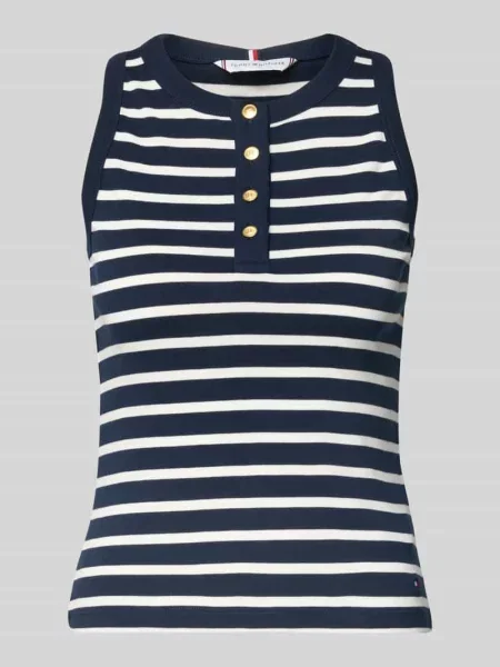 T-shirt o kroju slim fit z czystej bawełny Tommy Hilfiger