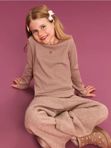 Sinsay Kalhoty wide leg s viskózou béžová