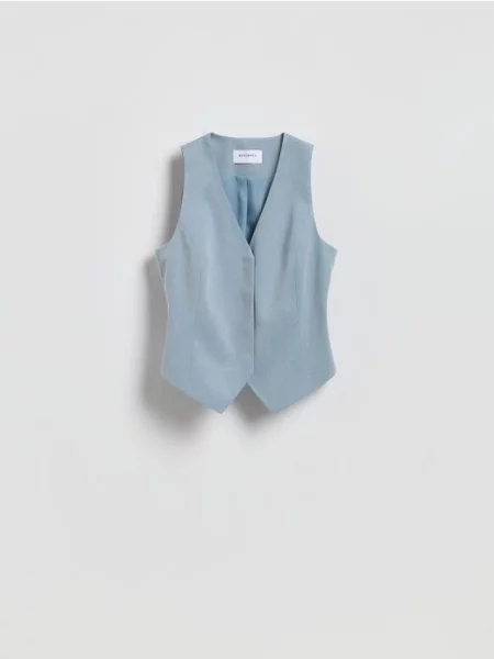 Reserved Kamizelka garniturowa z wiązaniem jasnoniebieski