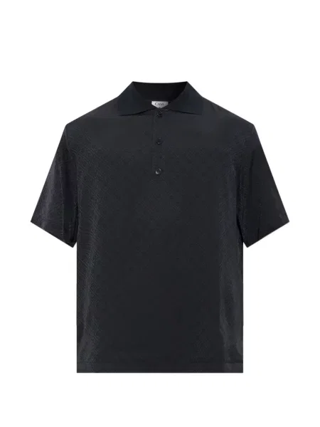 Tricou polo Casablanca din jacard albastru