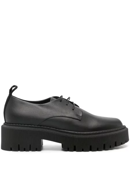Pantofi loafer Lorena Antoniazzi cu șireturi din piele negru