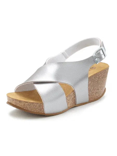 LASCANA Sandale / argintiu maro