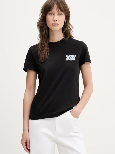 Tričko Tommy Jeans černá