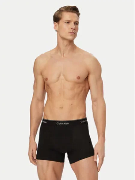 Calvin Klein Underwear Boxer trumpikės smėlio / tamsiai mėlyna balta juoda