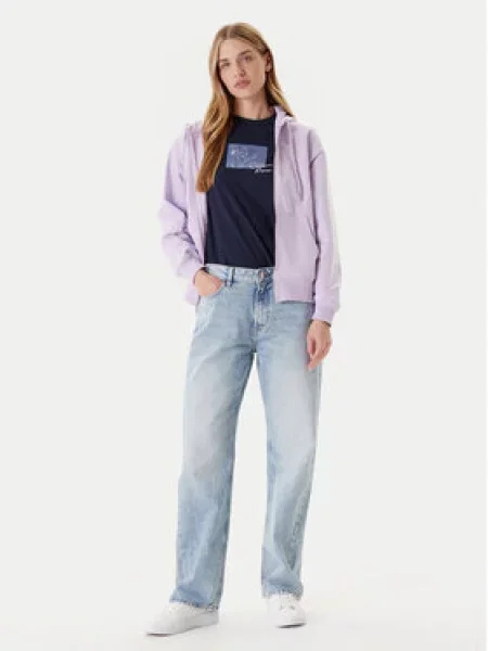 Calvin Klein Jeans Mikina Monologo fialová
