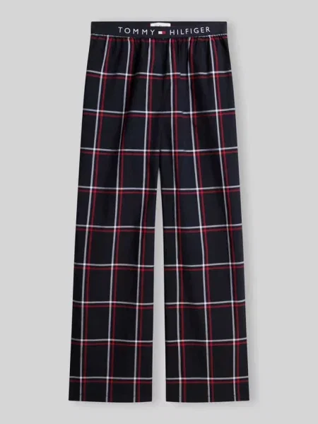 Piżama w kroju regular fit z czystej bawełny z gumowym paskiem Tommy Hilfiger granatowa