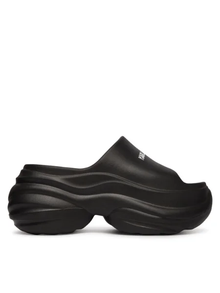 Șlapi Karl Lagerfeld cu platformă negru