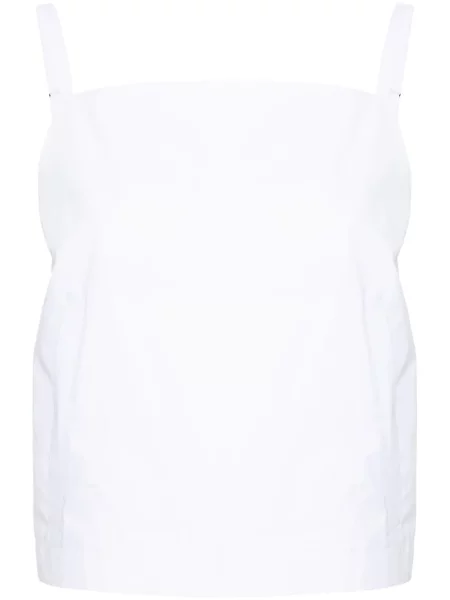 Top Sportmax fără mâneci alb