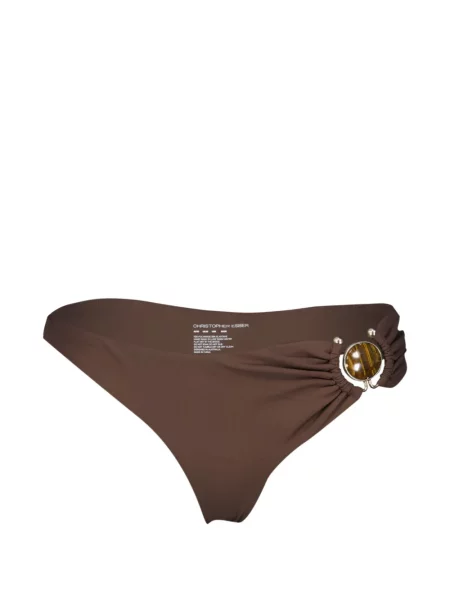 Bikini Christopher Esber cu volane maro