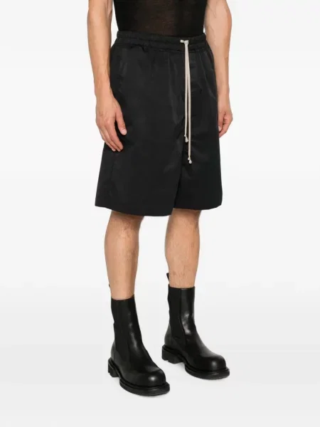 Pantaloni scurți Rick Owens cu cordon negru
