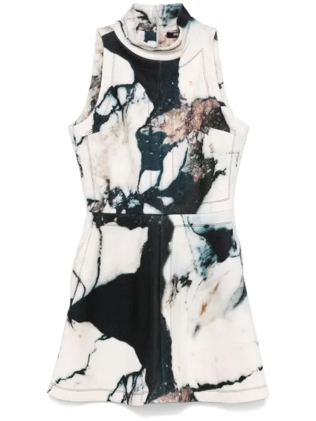 Rochie mini Roberto Cavalli cu imagine alb
