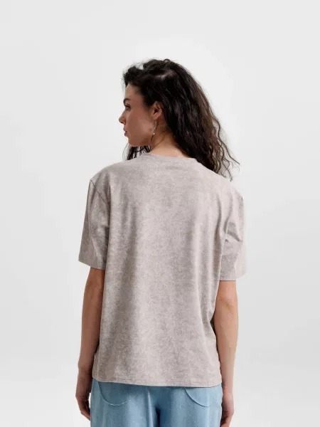 Футболка Emmelie Delage BASIC CRINKLE бежевий