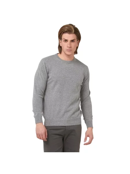 Sweter Gas wełniany szary