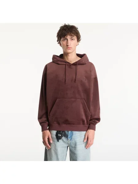 Bluza z kapturem Y-3 sztruksowa czerwona