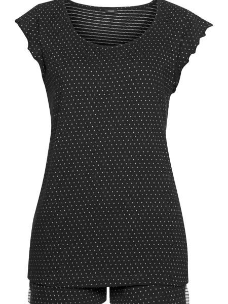 VIVANCE Pantaloni scurți negru alb