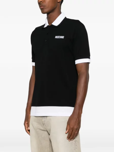 Tricou polo Moschino cu imagine negru