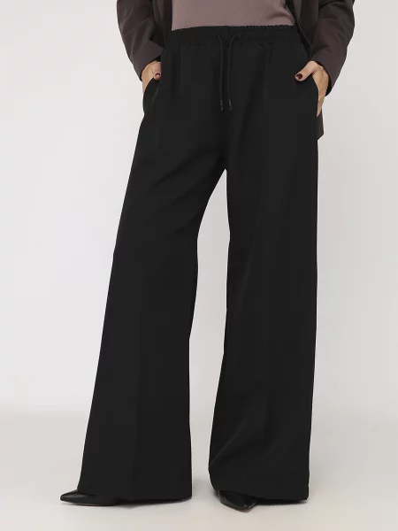 Палаццо YUKI поліестер/еластан чорний
