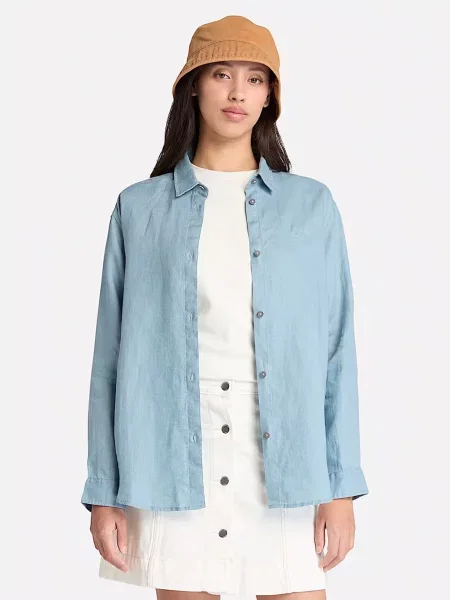 Лляна Сорочка Timberland Linen блакитний