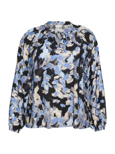 KAFFE CURVE Halenka KC Toria písková / královská modrá / světlemodrá černá