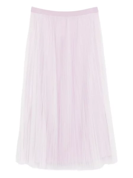 Fusta plisata Fabiana Filippi plisată până la genunchi roz