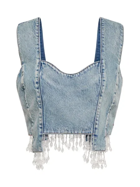 Cropp top Ganni albastru