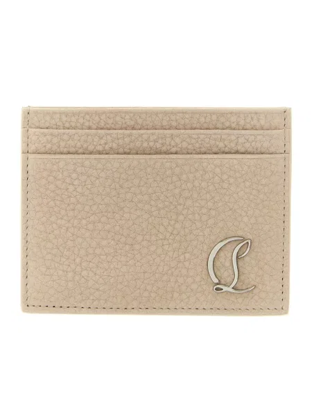 Christian Louboutin Etui Na Karty Mooncrest beige beżowy