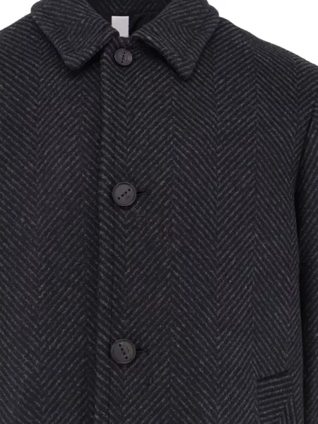 Palton Hevo cu model herringbone gri