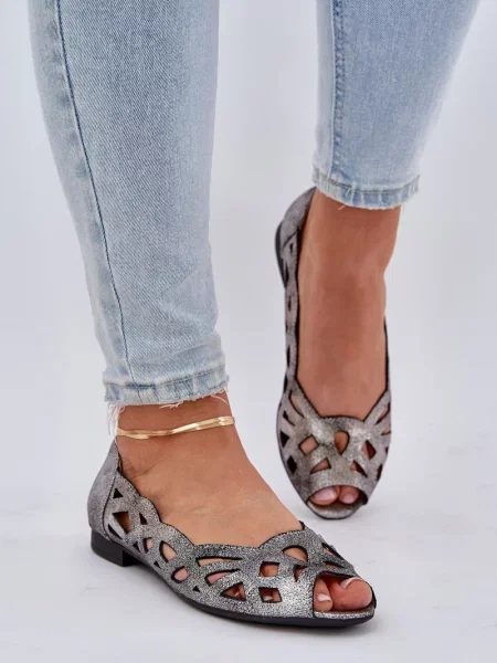 Baleríny Pe2 stříbrné