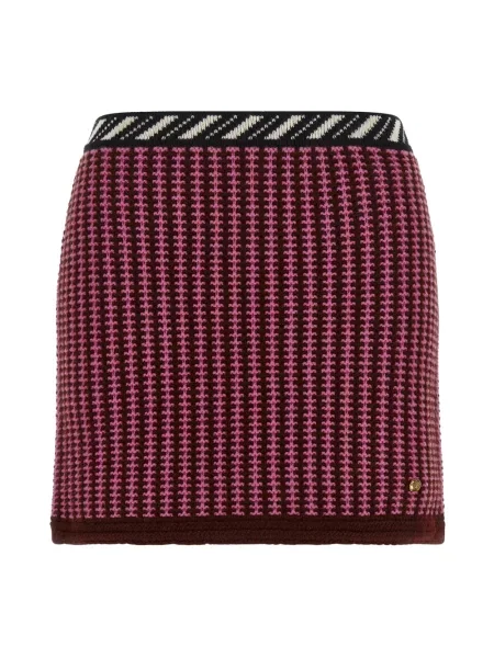 Spódnica mini Versace wełniana różowa