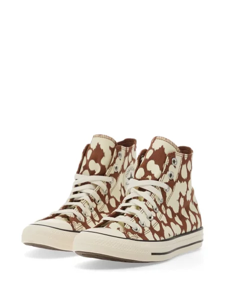 Top Converse cu motiv cu inimi maro