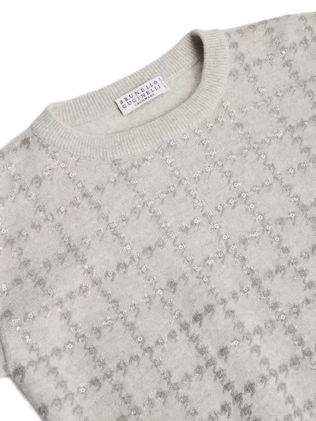 Sweter dziecięcy Brunello Cucinelli szary