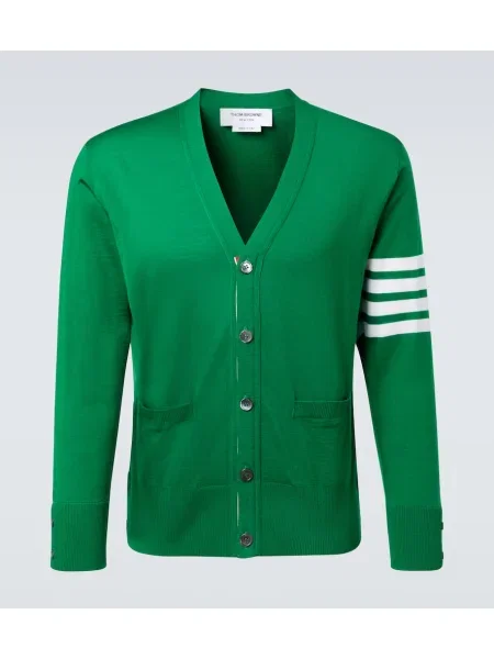 Kardigan Thom Browne wełniany zielony