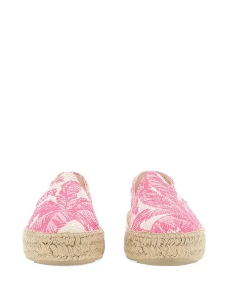 Espadrile Manebi cu model floral cu imagine roz