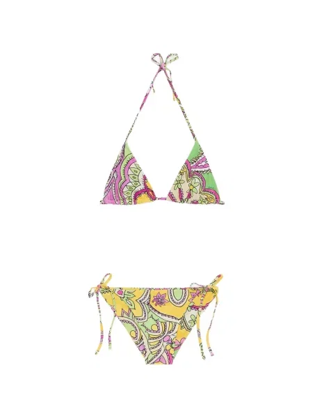 Bikini Maliparmi cu model paisley verde
