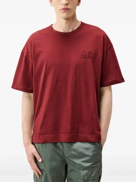 Tricou C.p. Company cu broderie roșu