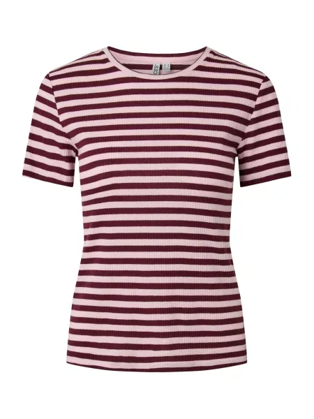 PIECES Tricou PCRUKA roz / bordeaux roșu