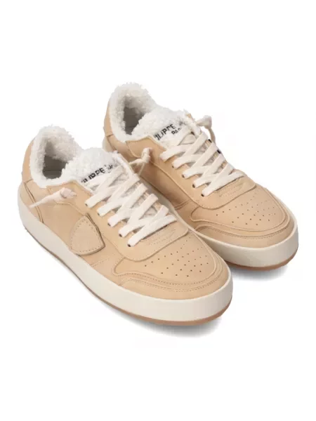 Sneakersy Philippe Model skórzane beżowe