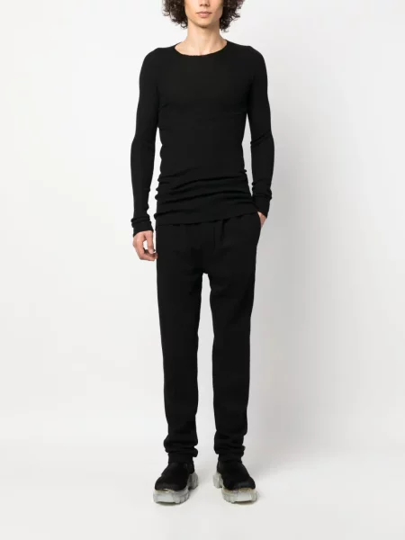 Vilnonės kelnės Rick Owens juoda