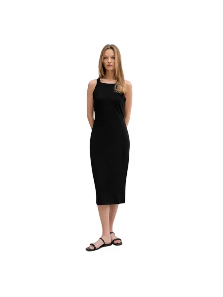 Sukienka midi Dkny z logo czarna