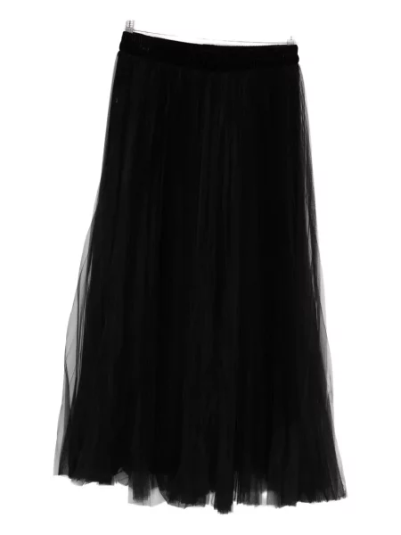 Fusta plisata Styland din tul plisată până la genunchi negru