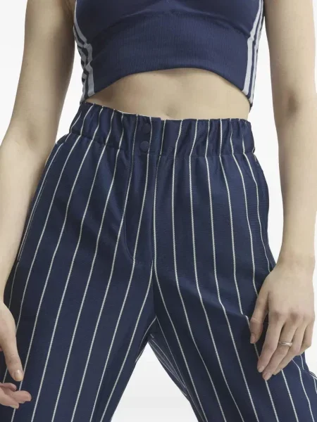 Pantaloni Adidas alergare cu model piele de șarpe cu broderie maro