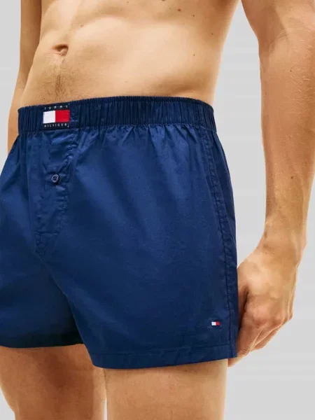 Tommy Hilfiger Bokserki Z Siateczką blau czarne