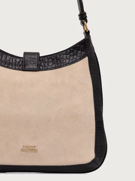 Tommy Hilfiger torebka hobo skórzana SCRIPT czarna