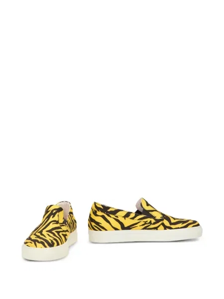 Κιλότα Moschino με σχέδιο slip-on με ρίγες τίγρη κίτρινο