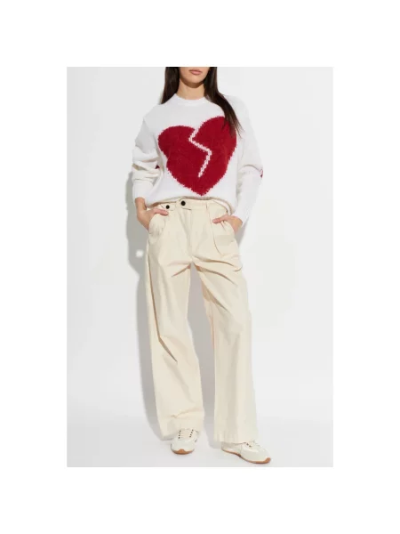 Sweter Allsaints wełniany biały